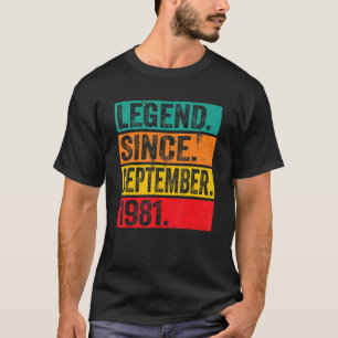 Legende Seit September 1981 41. Geburtstag 41 Jahr T-Shirt