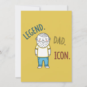 Legende. Vater. Icon. Vatertag Einladung