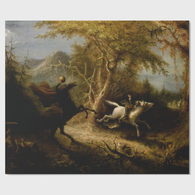 Legende von Headless Horseman Halloween Ghost Geschenkpapier (Flach)