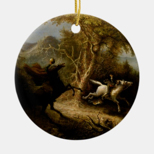 Legende von Headless Horseman Halloween Ghost Keramik Ornament (Vorne)
