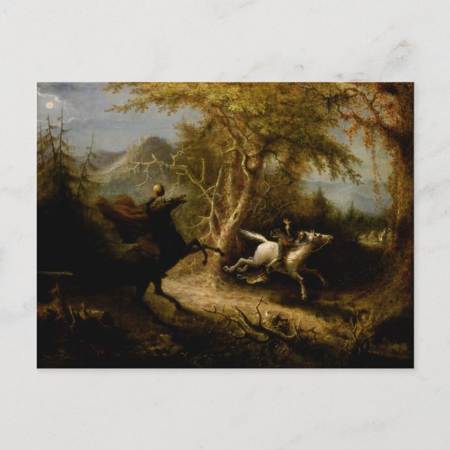 Legende von Headless Horseman Halloween Ghost Postkarte (Vorderseite)