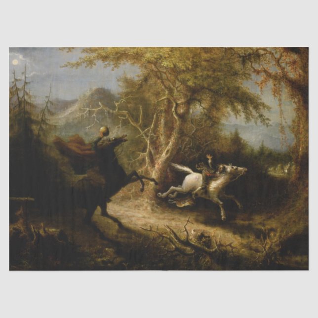 Legende von Headless Horseman Halloween Ghost Seidenpapier (Vorderseite)