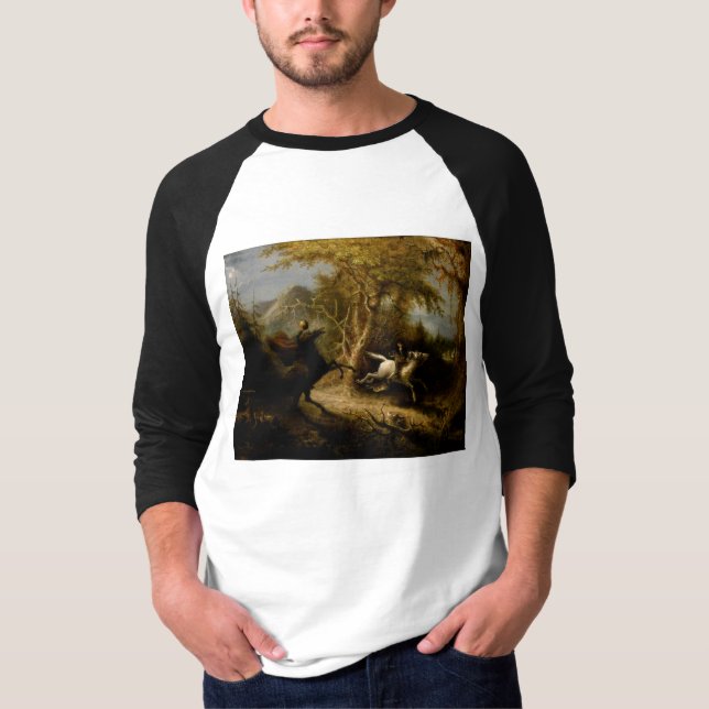 Legende von Headless Horseman Halloween Ghost T-Shirt (Vorderseite)