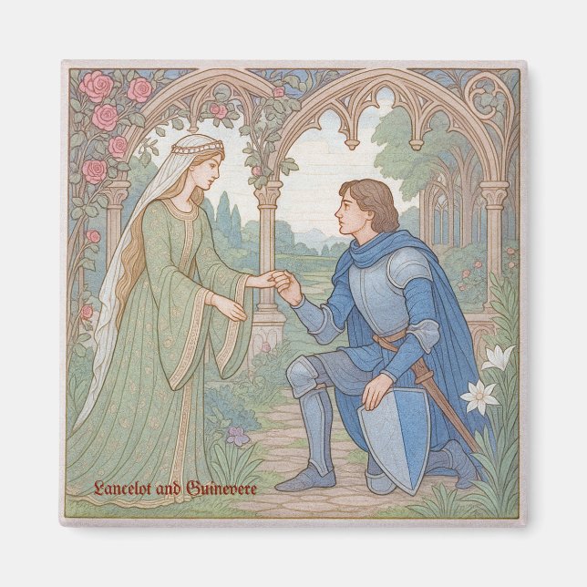 Legende von Lancelot und Guinevere Magnet (Vorne)