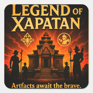 Legende von Xapatan – Der Garten der flüsternden F Quadratischer Aufkleber