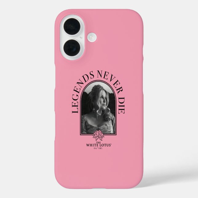 Legenden nie Die - der weiße Lotus iPhone 16 Hülle (Rückseite)