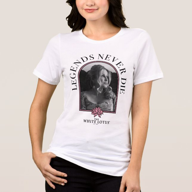 Legenden nie Die - der weiße Lotus Tri-Blend Shirt (Vorderseite)
