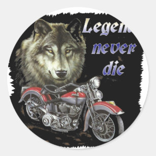 Legenden nie die runder aufkleber