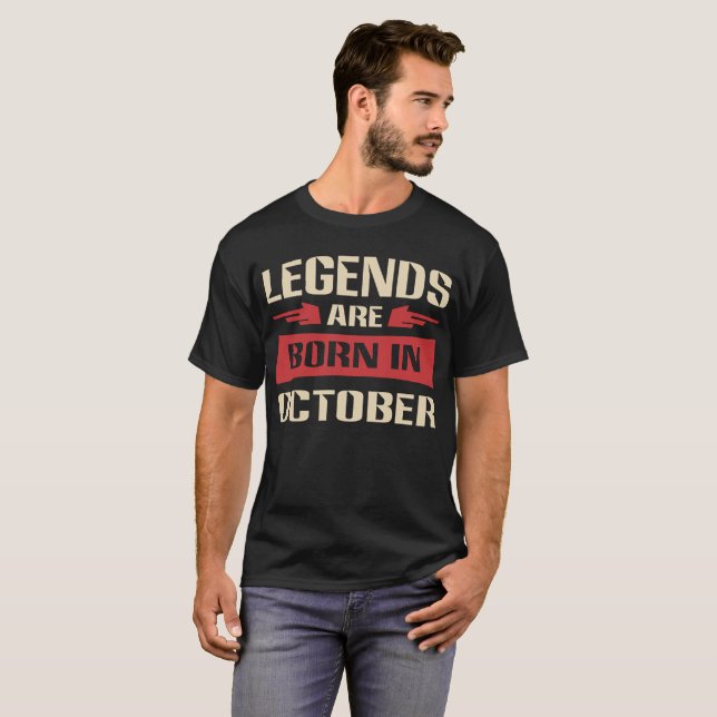Legenden sind geborenes im Oktober Shirt (Vorne ganz)
