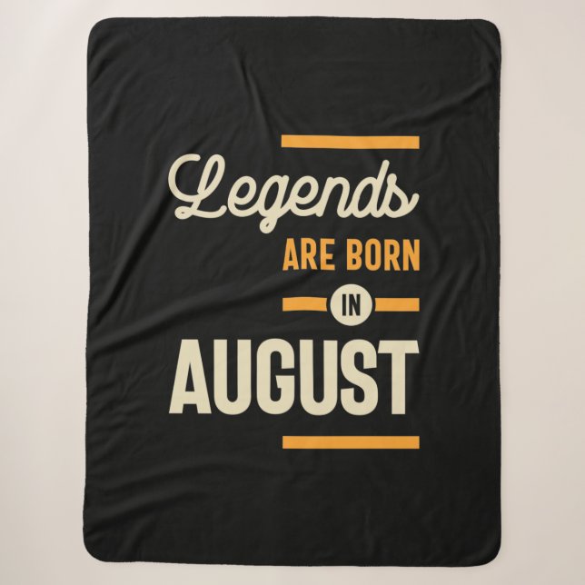 Legenden sind im August Geboren - August Geburtsta Sherpadecke (Vorderseite)