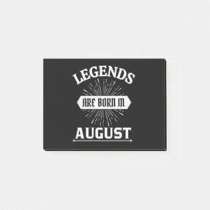 Legenden sind im August geboren Post-it Klebezettel