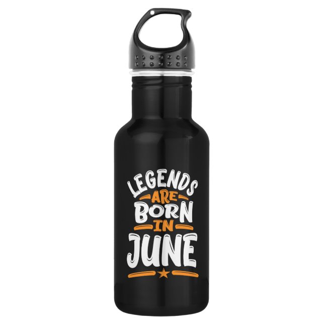 Legenden sind im Juni Geboren Edelstahlflasche (Vorderseite)
