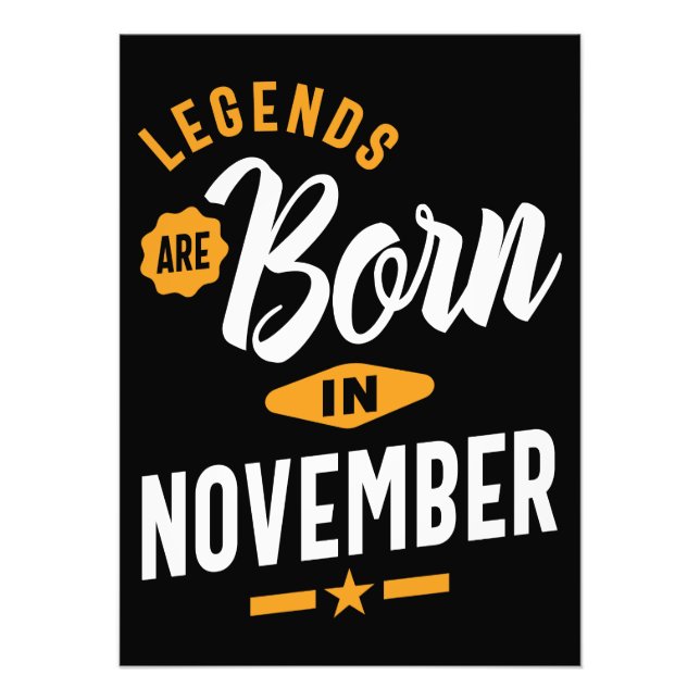 Legenden sind im November Geboren Fotodruck (Vorne)