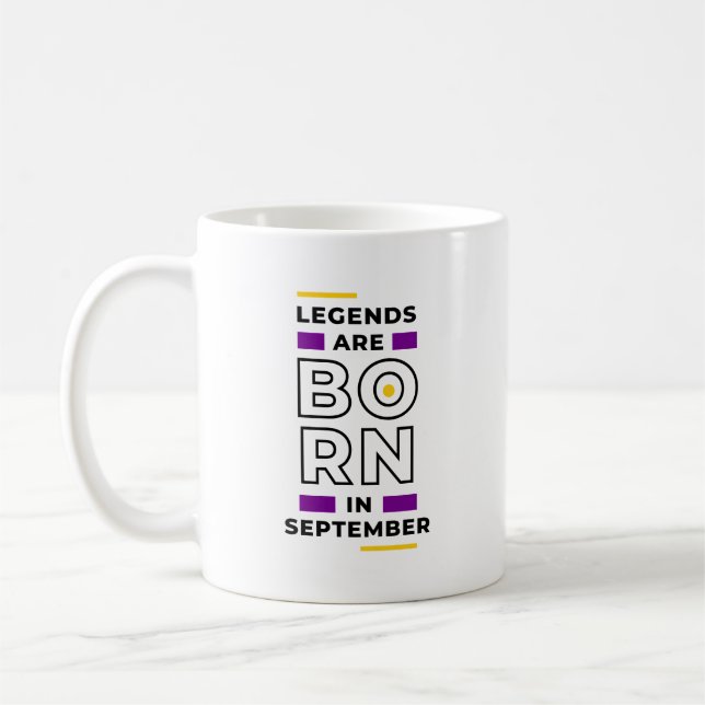 Legenden sind im September geboren Kaffeetasse (Links)