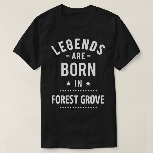 Legenden sind in Waldgebiet 1 Geboren T-Shirt (Design vorne)
