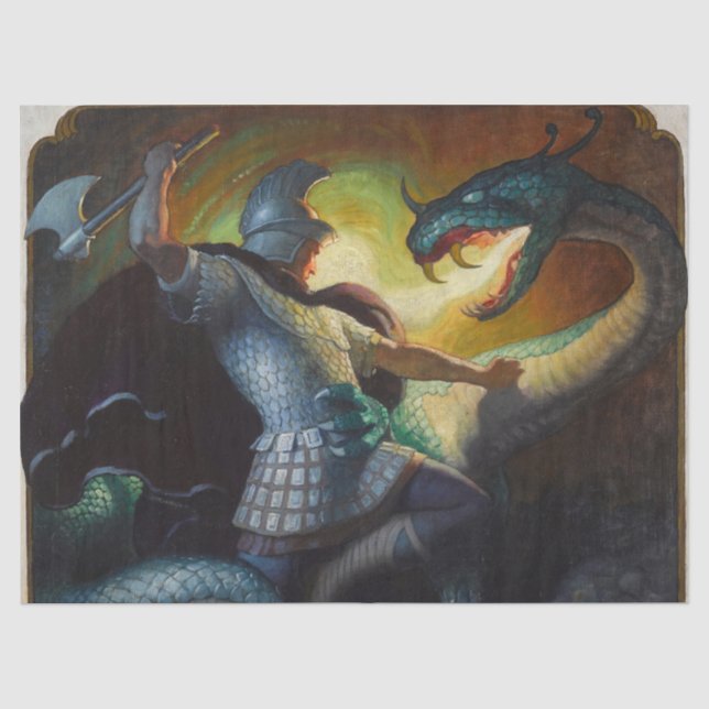 Legenden von Charlemagne von Newell Convers Wyeth Seidenpapier (Vorderseite)