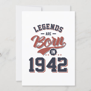 Legenden werden 1942 geboren Geburtstagsgeschenk Einladung