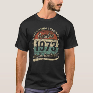 Legenden werden im Oktober 1973 geboren Retro Mann T-Shirt