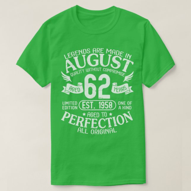 Legenden werden in August-Qualität ohne Komprom he T-Shirt (Design vorne)