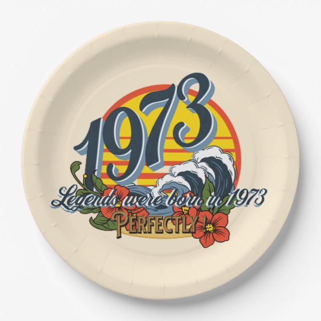 Legenden wurden 1973 geboren pappteller (Vorderseite)