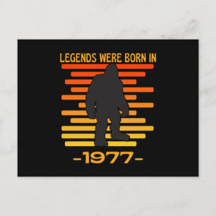 Legenden wurden 1977 geboren Bigfoot Retro Postkarte