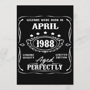 Legenden wurden im April 1988 in T - Shirt geboren Karte