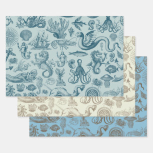 Légendes des feuilles de papier d'enveloppement de