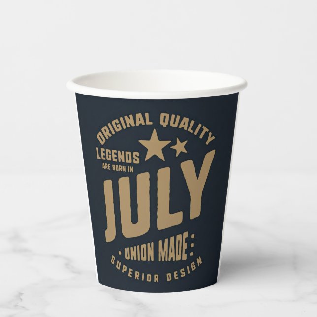 Legends Are Born in July Original Quality Pappbecher (Vorderseite)