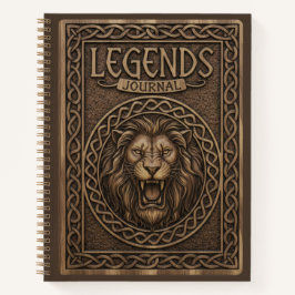 Legends Journal Lion King Wood Carved Journal Notizbuch