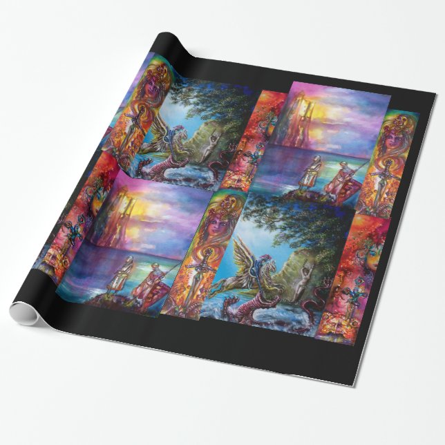 LEGENDS OF MAGIC & MYSTERY/ANGELICA AND SEA DRAGON GESCHENKPAPIER (Ungerollt)