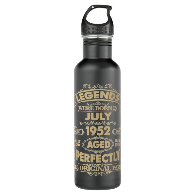 Legends Were Born In July 1952 70th Birthday 70 Ye Edelstahlflasche (Vorderseite)