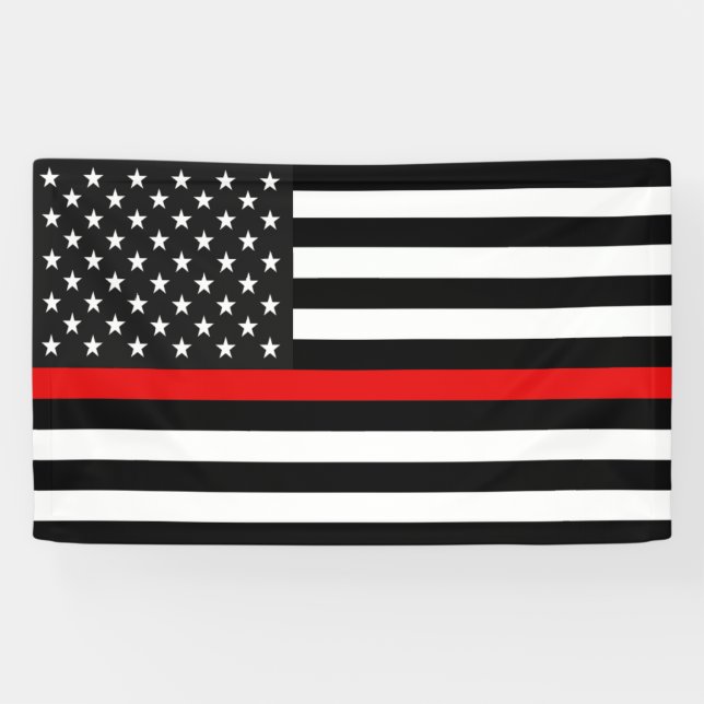 Léger drapeau de la ligne rouge de la bannière USA (Horizontal)