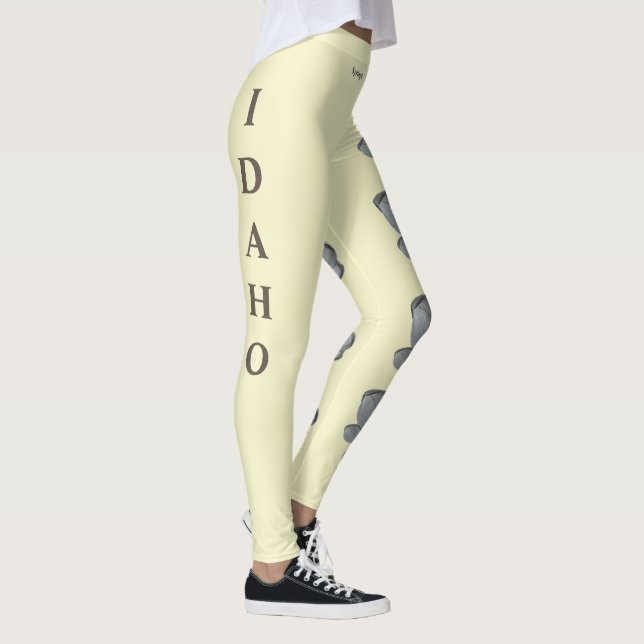Léger Jaune État de l'Idaho Syringa Leggings de fl (Droite)