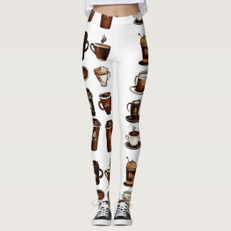 Legging à motif grain de café