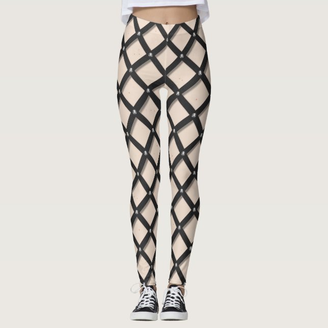 Legging à sangles et clous (Devant)