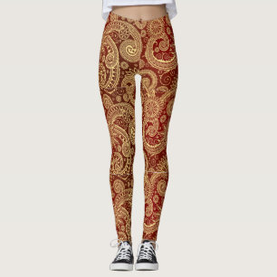 Legging à Tourbillons Dorés
