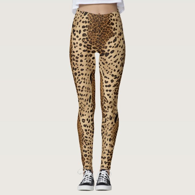 Legging Animal Print Beige Leopardo (Devant)