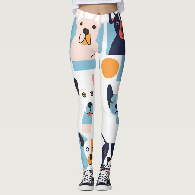 legging chiens style picasso (Devant)