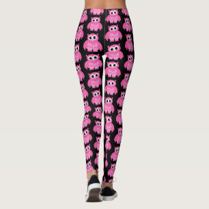 Legging de sport à motif de dessin animé de chouet