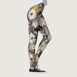 Legging Destroyed Floral Collage Leggings