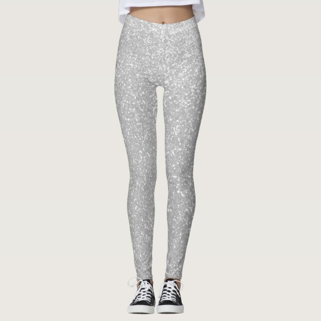 Legging Druckstrumpfhosen des Imitats funkelnd Leggings (Vorderseite)