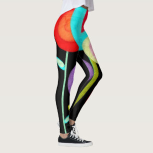 Legging - Énorme Floral Noir - Rupydetequila
