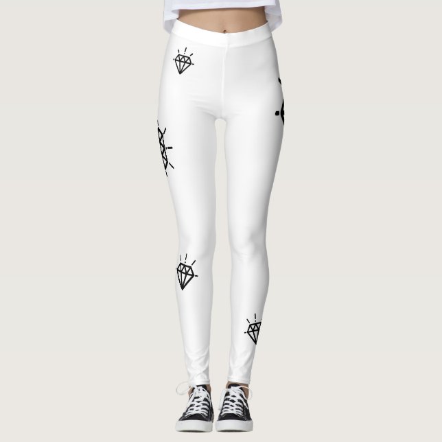 Legging Frau Diamant Detailing PATRIOTE Leggings (Vorderseite)