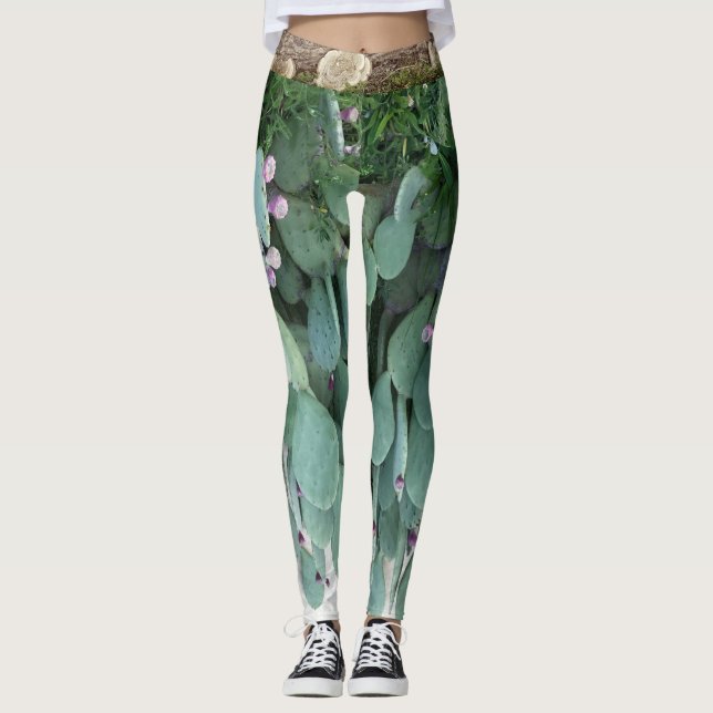 legging Grünkaktus Leggings (Vorderseite)