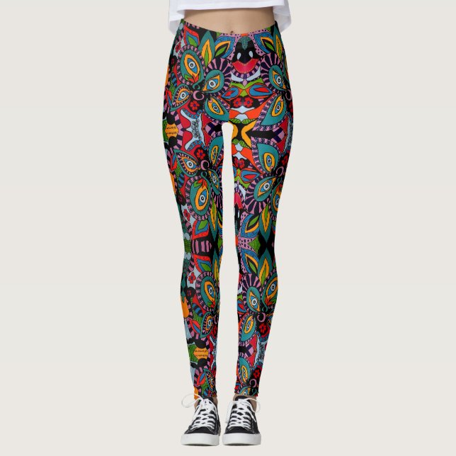 Legging "Happy-Art" Leggings (Vorderseite)