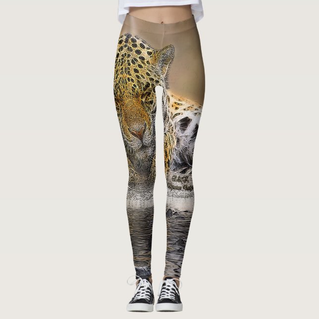 Legging imprimé guépard Signature (Devant)