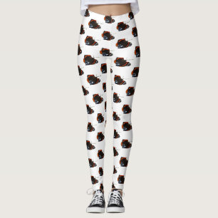 Legging motif Papillon Amiral Rouge