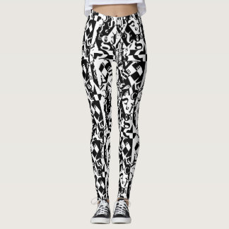 legging noir sur blanc sur noir
