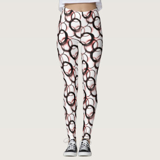 Legging Obsidienne Voile – Cercles Monochromes