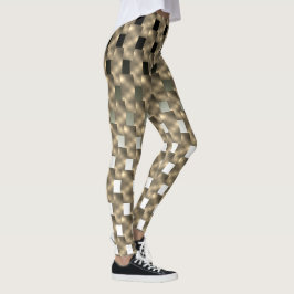 Legging preta e branco, e placas marrom dourado? leggings